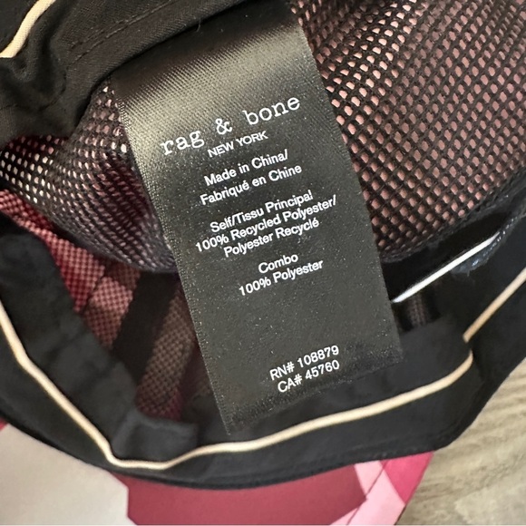 NWT Rag & Bone Burgundy and Pink Camo Active Baseball Cap main image 4
